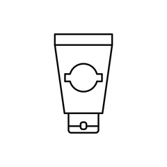 vector outline icon of cream tube