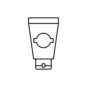 recommend clip art: vector outline icon of cream tube