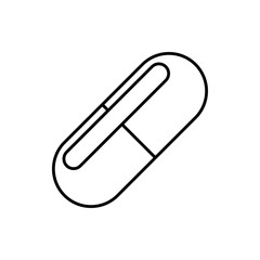 vector outline icon of drugs