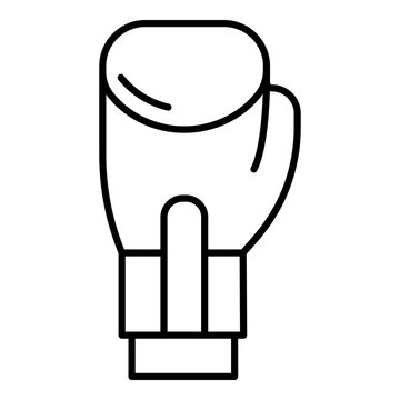 Boxing glove icon. Outline boxing glove vector icon for web design isolated on white background