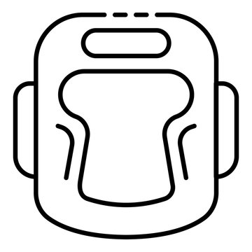 black boxing headgear outline clip art preview
