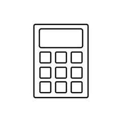 vector outline icon of calculator