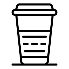 Take and go coffee icon. Outline take and go coffee vector icon for web design isolated on white background
