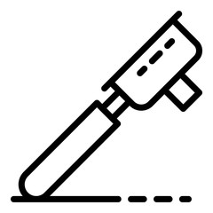 Tool coffee machine icon. Outline tool coffee machine vector icon for web design isolated on white background