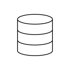 vector outline icon of database