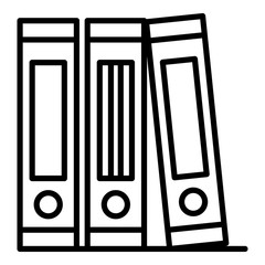 Folders stack icon. Outline folders stack vector icon for web design isolated on white background