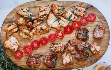 Fototapeta premium Delicious snacks for beer