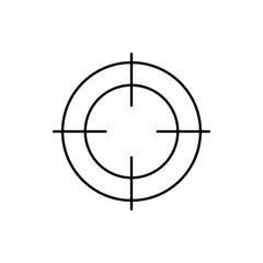 vector outline icon of crosshair
