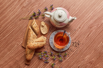 cup of tea and bread