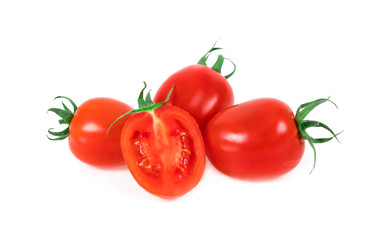 .tomatoes on white background