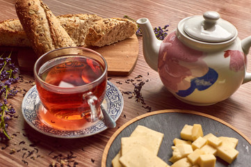 teapot and cup of tea