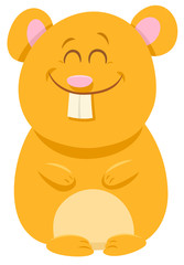 cute hamster cartoon animal character