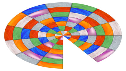 Obraz premium Streszczenie postać wielobarwny na białym tle