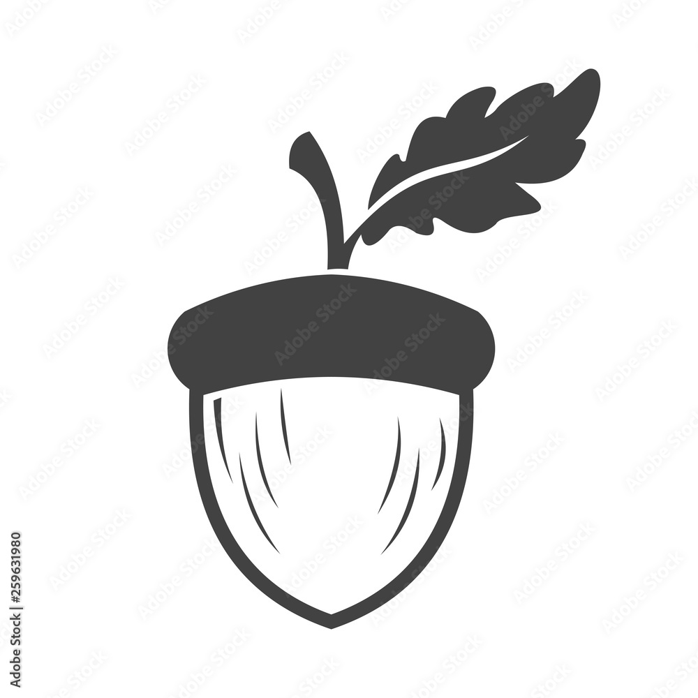 Wall mural acorn logo design vector