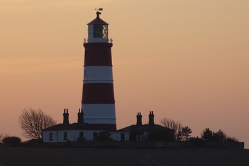 Sunset views of Happisburgh Lighthouse - Norfolk, England, UK