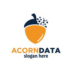 acorn data logo vector design © kirania