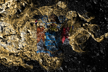 New Jersey smoky mystical flag on the old dirty wall background