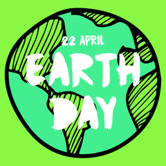 Earth day logo design. 