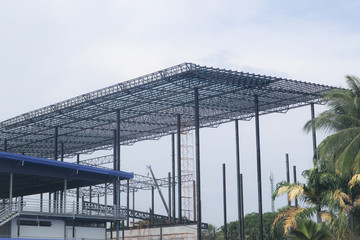 Obraz premium Metal steel frame buildings construction design