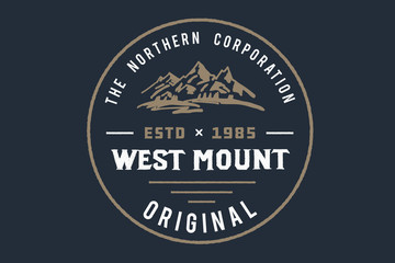 West mount. North. Original. Handmade logo.