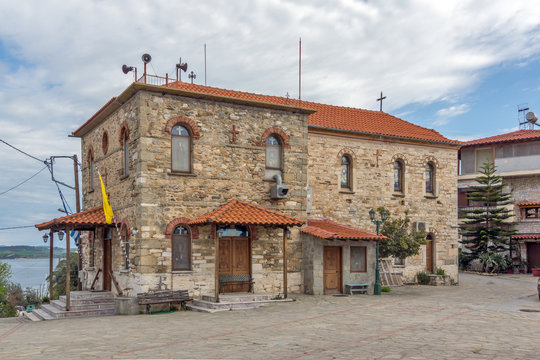 Town at Ammouliani island, Athos, Chalkidiki, Central Macedonia, Greece 