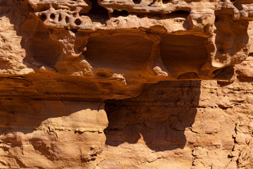 Coloured Canyon is a rock formation on Sinai peninsula. Sights of Nuweiba, Egypt.