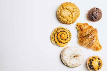 Homemademuffin, croissant puff cinnamon, breakfast food