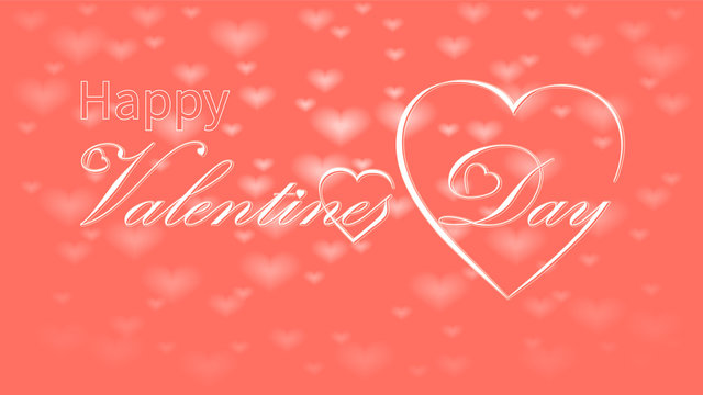 Valentines Day calligraphy design, vector text