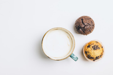 Homemademuffin, croissant puff cinnamon, breakfast food