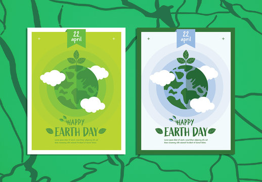 Happy Earth Day Poster Layout