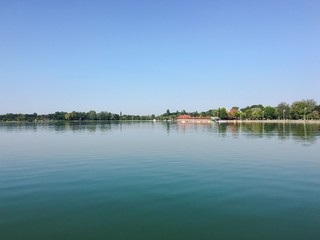 Lake Palic landscape in Serbia