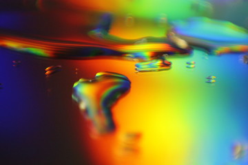 abstract holographic background with water drops