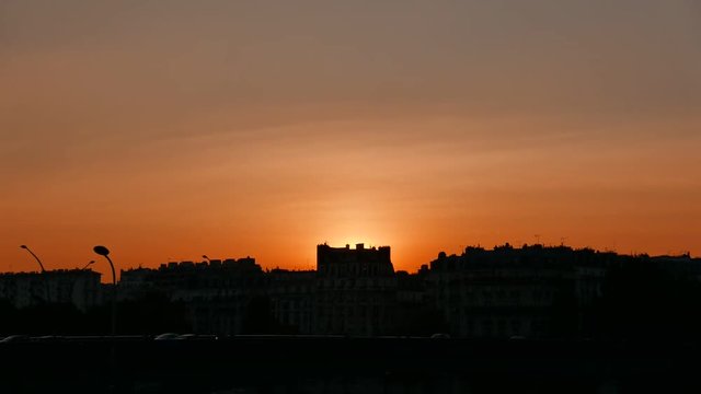Sunset timelapse in Paris