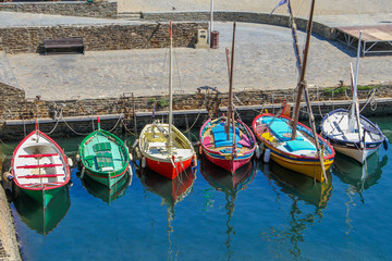 Fototapeta na wymiar Scenic fishing boats near the marina