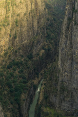 Fototapeta na wymiar Impressive view from Tazi Canyon. Manavgat, Antalya,Turkey. (Bilgelik Vadisi). Great valley and cliff.