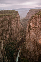 Canyon landscape from Manavgat, Antalya,Turkey. Tazi Canyon, Bilgelik Vadisi. Great valley and cliff.