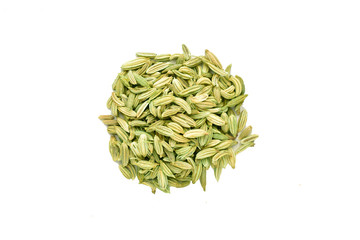 fennel seeds isolated on white background