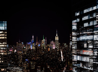 big city skyline at night