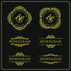 Luxury design set for wedding and decoration