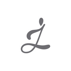 letter simple curves logo vector