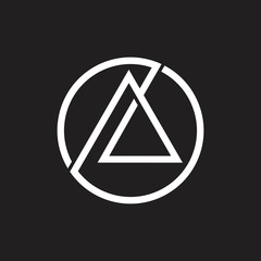 abstract overlapping line triangle circle logo