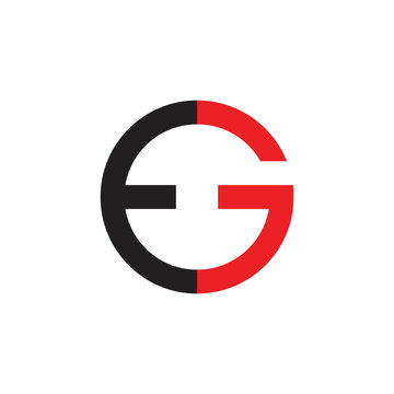 letters eg simple circle line geometric logo