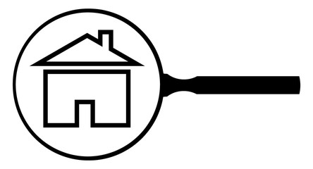 Home  Search Magnifying Glass With House Symbol