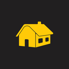 simple geometric home flat 3d design vector