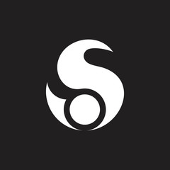 Naklejka premium letter s abstract circle curves geometric design logo