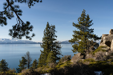 Aussicht auf den See Lake Tahoe, Nevada, USA