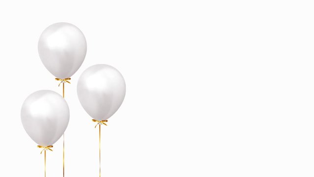 Background with helium balloons. Realistic celebration baloon