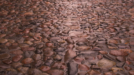 Stone road cobble texture background