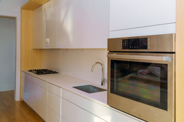 Home improvement kitchen view installed in a new kitchen cabinet