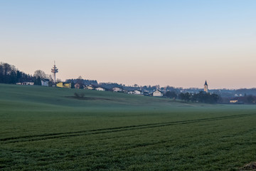 Fototapeta premium Landschaftsaufnahme Ansfelden in Oberösterreich / Österreich